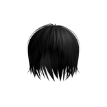 Black Unkept Vkei Goth Emo Hair