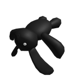 Black Upside-Down Bunny Plushie