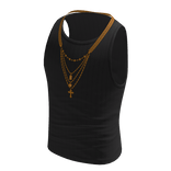 Black Vest with Gold Chain