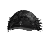 Black Vintage Paisley Trapper Cap W Chrome Emblem 