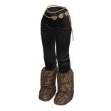 Black Vintage Y2K Jeans w/ Fur Boots