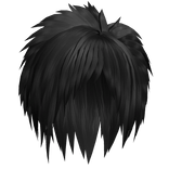 black vkei scene hair with stripes