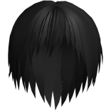 Black Vkei Unkept Emo Hair