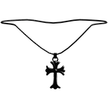 Black Void Chrome Cross Orament