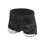 Black Washed Denim Shorts [PBR]