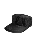 Black western stamped cap