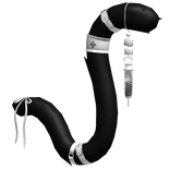 Black White Cute Medic Nurse Cat Tail