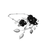 [🌹] Black White Enchanted Rose Necklace 3.0