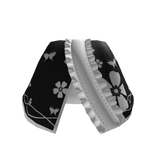 Black White Flower Kimono Long Skirt