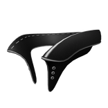 Black White Folded Collar with Buttons