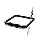 ♡ : black + white frilly knife thigh garter belt 