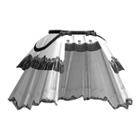 black white goth mini skirt gown cape rococo lace