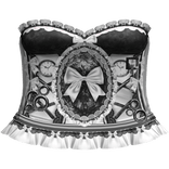 black white gothic corset dress skirt rococo punk