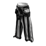 Black White Layered Striped Baggy Pants