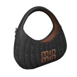 Black Wicker Shoulder Bag