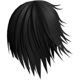 Black Windy Japanese Long Messy Hair