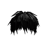 black windy messy emo sad tryhard hair