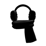 Black Winter Earmuffs + Scarf