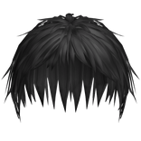 Black Wispy Dark Scene Messy Emo Goth Boy Hair