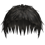 Black Wispy Dark Scene Messy Emo Goth Boy Hair