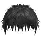 Black Wispy Dark Scene Messy Emo Goth Boy Hair