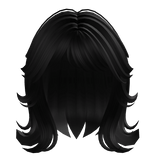 Black Wispy Wolf Cut Hair