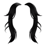 Black Wolf Cut Side Bangs