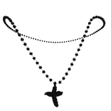 Black Wool Rosary