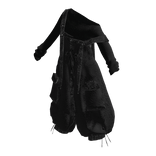 Black Y2K Asymmetric Baggy Overall Set [PBR]