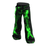 Black y2k Baggy Washed Jeans/Green Glow[2AM]