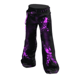 Black y2k Baggy Washed Jeans/Purple Glow[2AM]