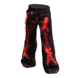 Black y2k Baggy Washed Jeans/Red Glow[2AM]