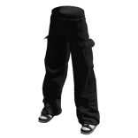 Black Y2K Cargos with Sneakers