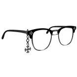 Black Y2K Chrome Hearts Glasses