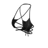 Black Y2K Denim Star Cross Strap Bikini 🫐