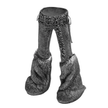 Black Y2K Fuzzy Flare Pants [PBR]