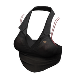 Black Y2K halter crop top