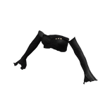 Black y2k off-shoulder top