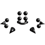 black y2k piercing set