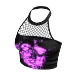 Black Y2K Printed Tank Top/Purple Glow[2AM]