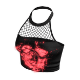 Black Y2K Printed Tank Top/Red Glow[2AM]