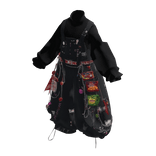 Black Y2K Snack Punk Overalls [PBR]