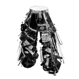 Black Y3K Holographic Cargo Pants [PBR]