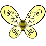 🐝🍯 Black Yellow Buzzy Honey Bee Wings