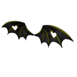 Black Yellow Heart Wings