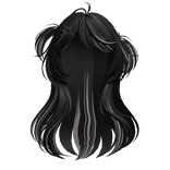 Black&Ash Y2K Halfup Loose Pigtails W Starclip