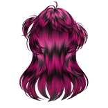 Black&Pink Raccoon Scene Y2K Halfup Loose Pigtails