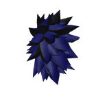 Black/Blue Samurai Hair