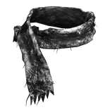 Black/White Ratty Grunge Neck Scarf