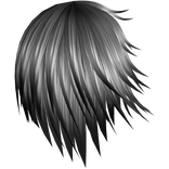 Black/White Windy Japanese Long Messy Hair